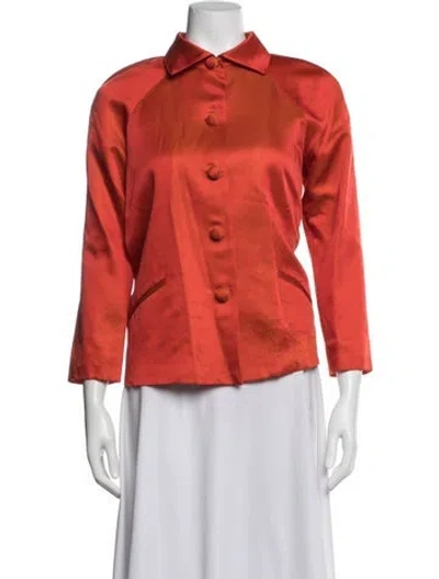 Pre-owned Oscar De La Renta Blazer In Orange