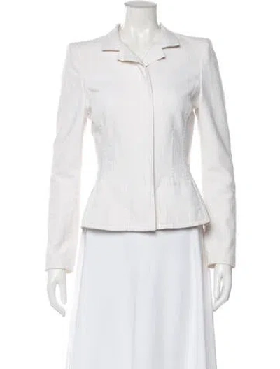 Pre-owned Oscar De La Renta Blazer In White