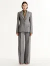 Oscar De La Renta Bouquet Embroidered Jacket In Gray