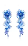 Oscar De La Renta Bouquet Tassel Drop Earrings In Blue