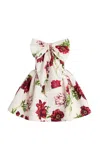 Oscar De La Renta Bow-detailed Faille Mini Dress In Multi