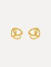 Oscar De La Renta Braided O Earrings In Gold