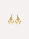 Oscar De La Renta Braided O Pav Drop Earrings In Gold