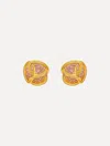 Oscar De La Renta Braided O Pav Earrings In Gold