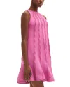 Oscar De La Renta Braided Tie Back Mini Dress In Rosehip
