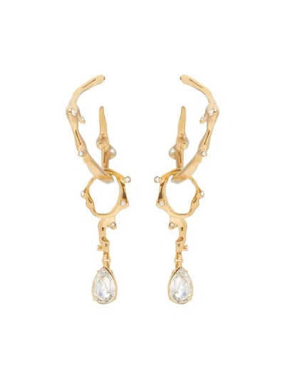 Oscar De La Renta Branch Chandelier Drop Earrings In Gold