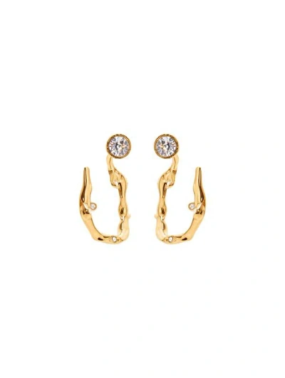 Oscar De La Renta Branch Hoop Earrings In Gold