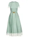 Oscar De La Renta Butterfly-plaque Midi Dress