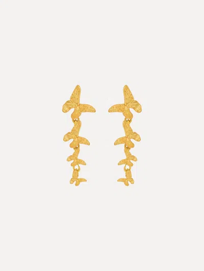 Oscar De La Renta Butterfly Drop Earrings