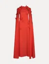 Oscar De La Renta Butterfly Embroidered Caftan In Red