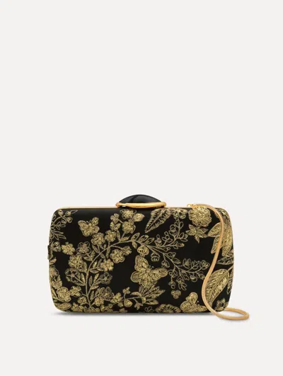 Oscar De La Renta Butterfly Embroidered O Minaudire