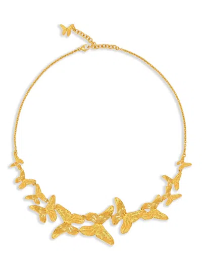 Oscar De La Renta Butterfly Necklace In Gold