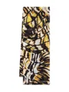 Oscar De La Renta Abstract Butterfly Modal Cashmere Scarf In Brown
