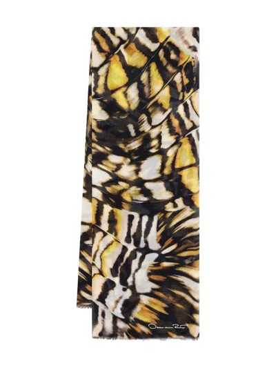 OSCAR DE LA RENTA BUTTERFLY-PRINT SCARF