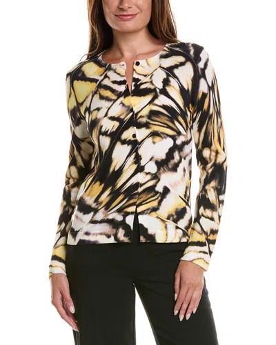 Oscar De La Renta Butterfly Printed Cardigan In Multi