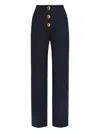 Oscar De La Renta Button-detailed Trousers In Blue