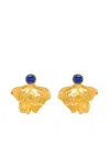 Oscar De La Renta Cabochon Petal Clip-on Earrings In Gold