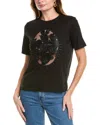 Oscar De La Renta Cactus Eyelet Guipure Tee In Black