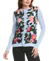Oscar De La Renta Camellia Print Silk-blend Cardigan In Pink