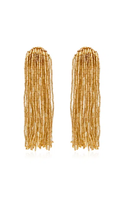 Oscar De La Renta Cascade Tassel Drop Earrings In Gold