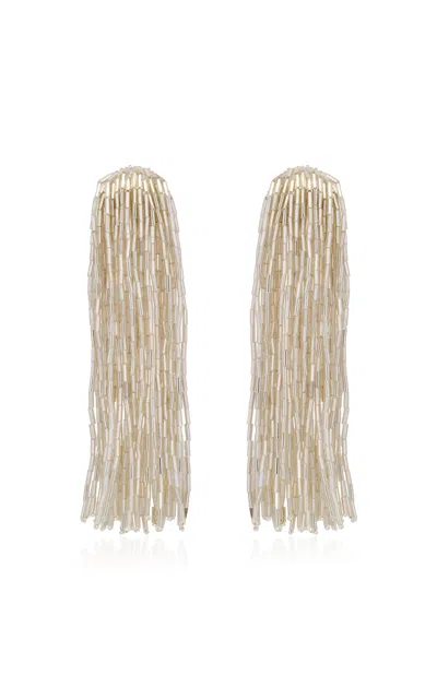 Oscar De La Renta Cascade Tassel Drop Earrings In Neutral