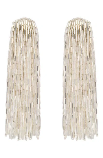 Oscar De La Renta Cascade Tassel Drop Earrings In Metallic