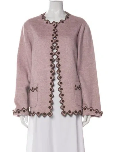 Pre-owned Oscar De La Renta Cashmere Jacket In Multi