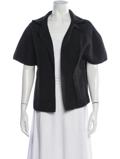 Pre-owned Oscar De La Renta Cashmere Jacket W/ Tags In Gray