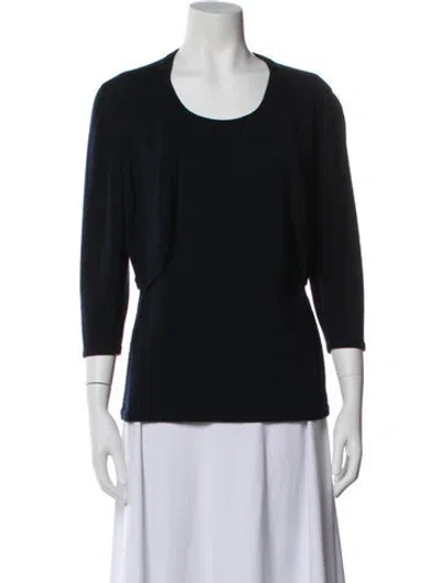 Pre-owned Oscar De La Renta Cashmere Set In Black
