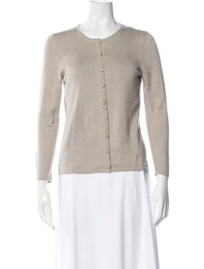 Pre-owned Oscar De La Renta Cashmere Sweater In Neutral
