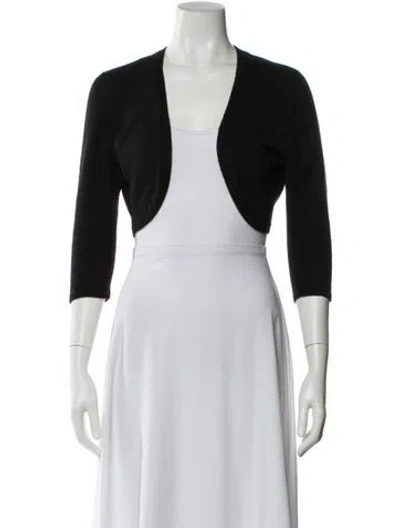 Pre-owned Oscar De La Renta Cashmere V-neck Sweater In Blue