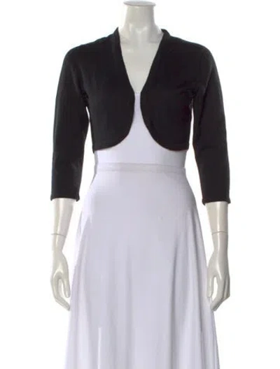 Pre-owned Oscar De La Renta Cashmere V-neck Sweater In Blue