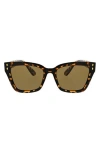 Oscar De La Renta Catty 51mm Square Polarized Sunglasses In Tortoise
