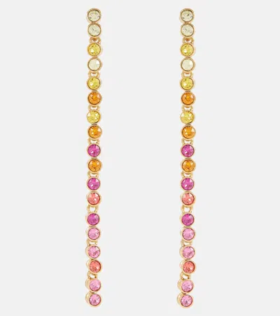 Oscar De La Renta Champagne Strand Drop Earrings In Pink/topaz