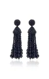 Oscar De La Renta Chandelier Clip-on Earrings In Black