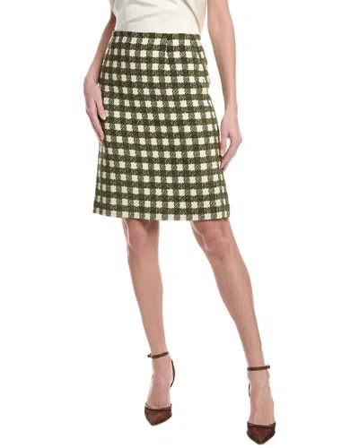 OSCAR DE LA RENTA OSCAR DE LA RENTA CHENILLE TWEED SILK-LINED WOOL-BLEND PENCIL SKIRT