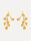 Oscar De La Renta Cherry Blossom Branch Earrings