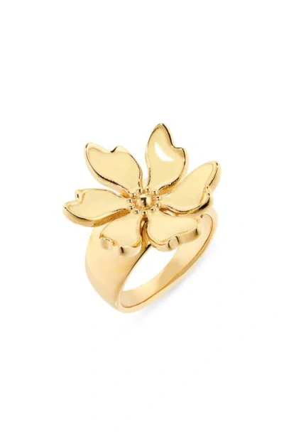 Oscar De La Renta Cherry Blossom Cocktail Ring