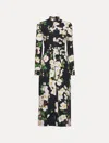 Oscar De La Renta Cherry Blossom Cotton Poplin Pencil Dress