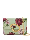 Oscar De La Renta Cherry Blossom Cross Body Bag In Green