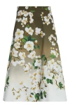 Oscar De La Renta Printed Poplin Skirt
