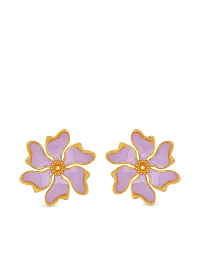 Oscar De La Renta Cherry Blossom Earrings