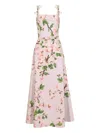 Oscar De La Renta Cherry Blossom Cotton Poplin Dress