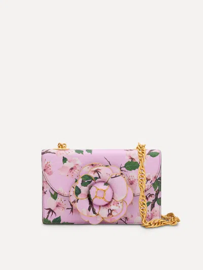 Oscar De La Renta Cherry Blossom Printed Tro Bag