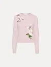 Oscar De La Renta Cherry Blossom Threadwork Cardigan