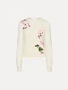 Oscar De La Renta Cherry Blossom Threadwork Cardigan