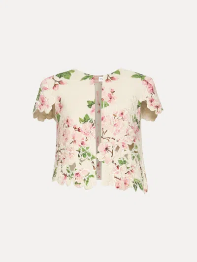 OSCAR DE LA RENTA CHERRY BLOSSOM TWEED JACKET