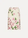 Oscar De La Renta Cherry Blossom Tweed Pencil Skirt In Multi