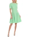 OSCAR DE LA RENTA OSCAR DE LA RENTA CIRCLE CUT WOOL-BLEND DRESS