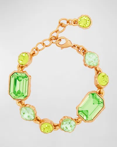 Oscar De La Renta Classic Crystal Bracelet In Peridot
